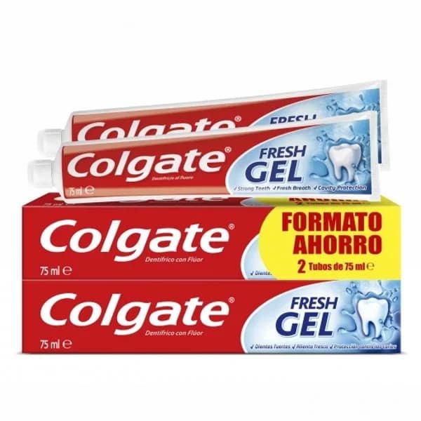 Dentífrico dientes fuertes y aliento fresco Fresh Gel Colgate pack de 2 unidades de 75 ml. - 0.15 l - Imagen del producto en Findit