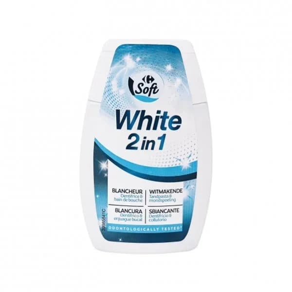 Dentífrico White 2in1 Carrefour Soft 100 ml. - 0.1 l - Imagen del producto en Findit