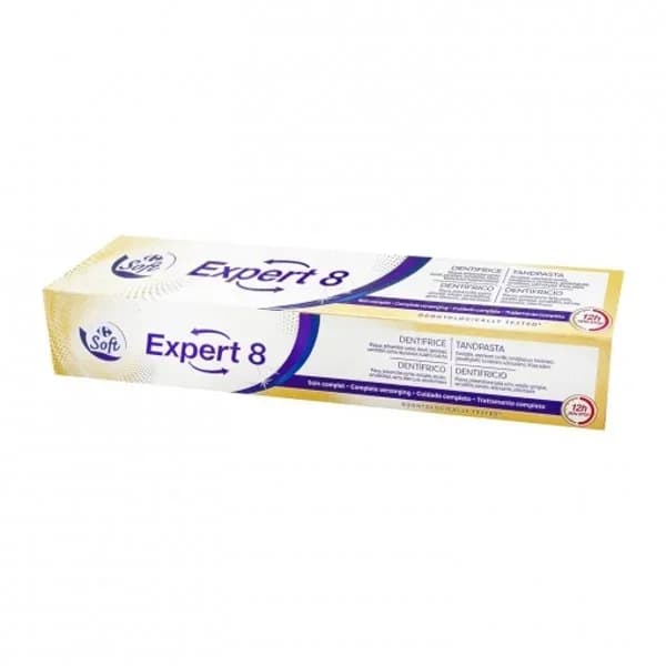 Dentífrico Expert 8 Carrefour Soft 75 ml. - 0.08 l - Imagen del producto en Findit