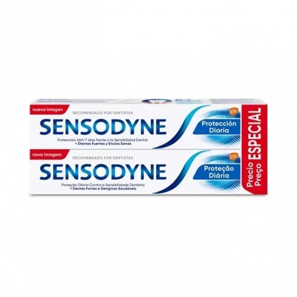 Dentífrico para dientes sensibles protección diaria Sensodyne pack de 2 unidades de 75 ml. - 0.12 l - Imagen del producto en Findit