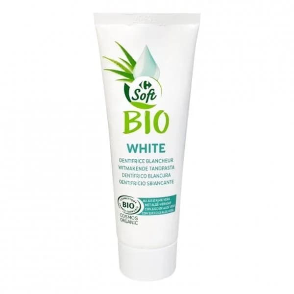 Dentífrico blanqueador ecológico Carrefour Soft Bio 75 ml. - 0.08 l - Imagen del producto en Findit