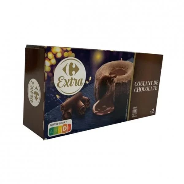 Coulant de chocolate Extra Carrefour 180 g. - 0.18 kg - Imagen del producto en Findit