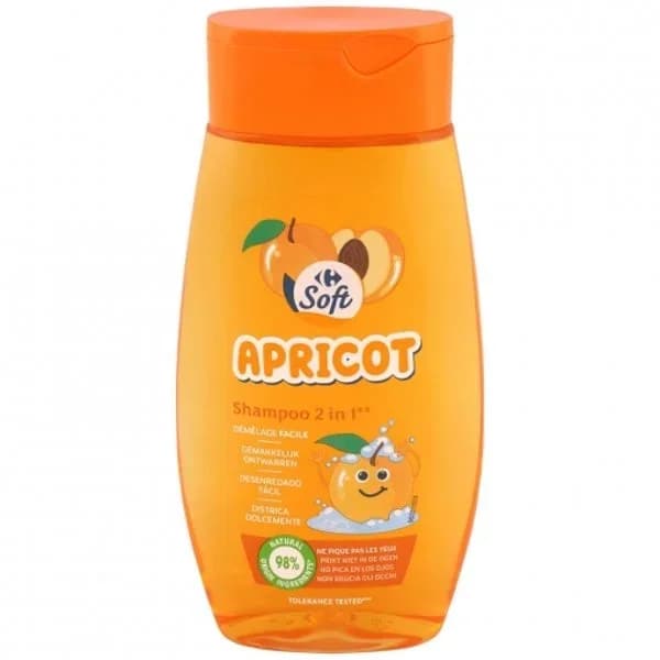 Champú albaricoque niños Carrefour Soft 250 ml. - 0.25 l - Imagen del producto en Findit