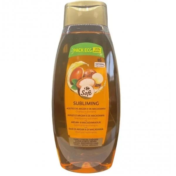 Champú aceite de argán para cabello secos y dañados Carrefour Soft 700 ml. - 0.7 l - Imagen del producto en Findit