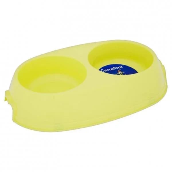 Comedero Doble Antisplash para Gatos y Perros Pequeños Carrefour - 1 ud - Imagen del producto en Findit