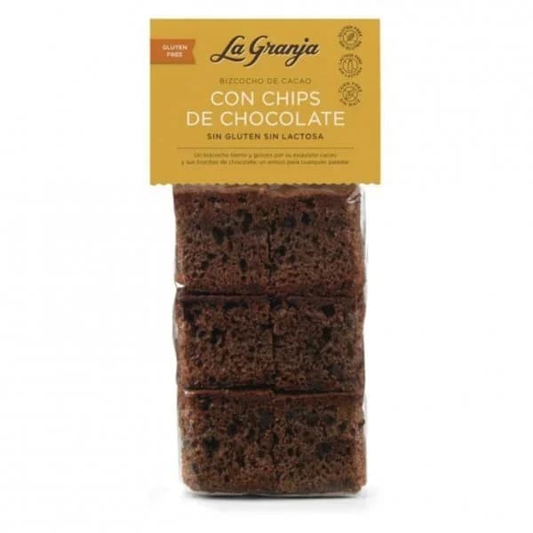 Bizcocho de Cacao con Chips de chocolate La Granja sin gluten y sin lactosa 230 g - 0.35 kg - Imagen del producto en Findit