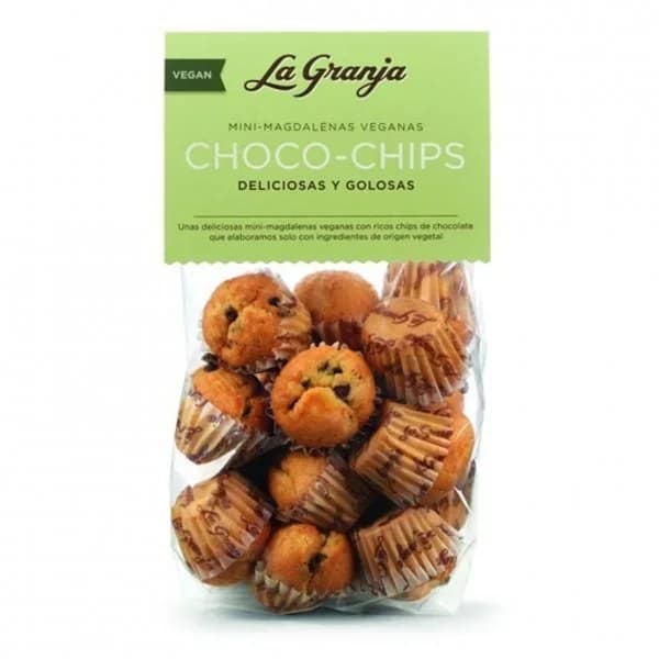 Mini-Magdalenas Veganas Choco-Chips La Granja 200 g - 0.2 kg - Imagen del producto en Findit