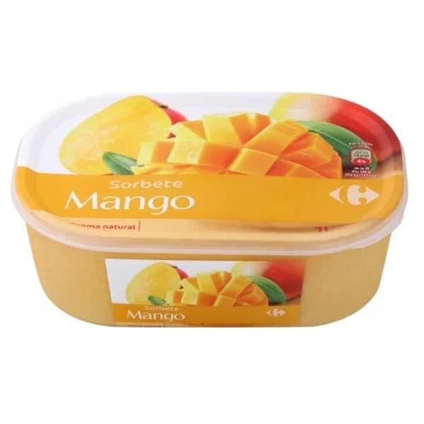 Helado sorbete de mango Carrefour 600 g. - 0.6 kg - Imagen del producto en Findit