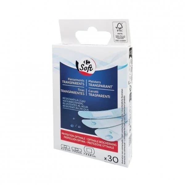 Tiras transparentes Soft Carrefour 30 ud. - 30 ud - Imagen del producto en Findit