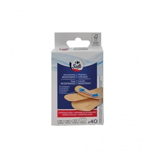 Tiras resistentes Carrefour Soft 40 ud. - 44.33 ud - Imagen del producto en Findit