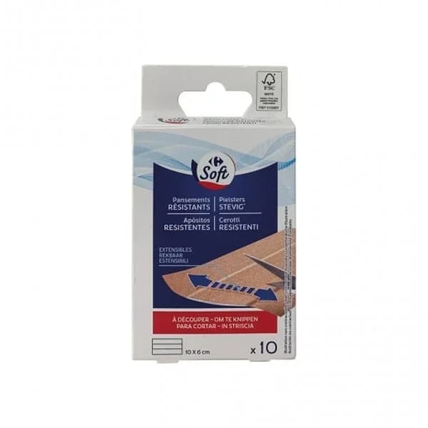 Apósitos resistentes Carrefour Soft 10 ud. - 10 ud - Imagen del producto en Findit