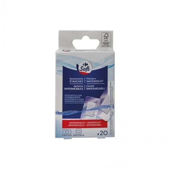 Apósitos impermeables Carrefour Soft 20 ud. - 20.42 ud - Imagen del producto en Findit