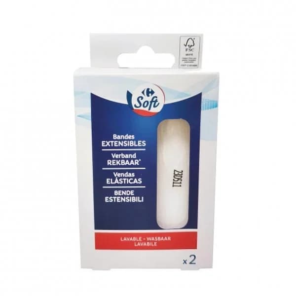 Vendas elásticas lavables Carrefour Soft 2 ud. - 2.01 ud - Imagen del producto en Findit