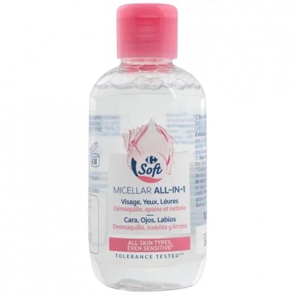 Agua micelar desmaquillante Carrefour Soft 100 ml. - 0.1 l - Imagen del producto en Findit