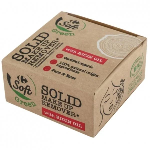 Desmaquillante sólido con aceite de ricino ecológico Carrefour Soft 40 g. - 0.04 kg - Imagen del producto en Findit