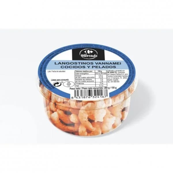 Colas de Langostino Carrefour El Mercado 280 g - 0.28 kg - Imagen del producto en Findit