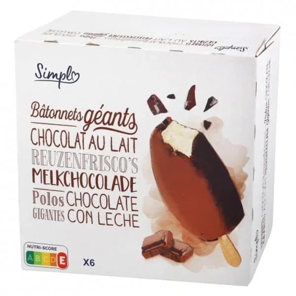 Bombón helado chocolate con leche 6 ud. - 6.07 ud - Imagen del producto en Findit
