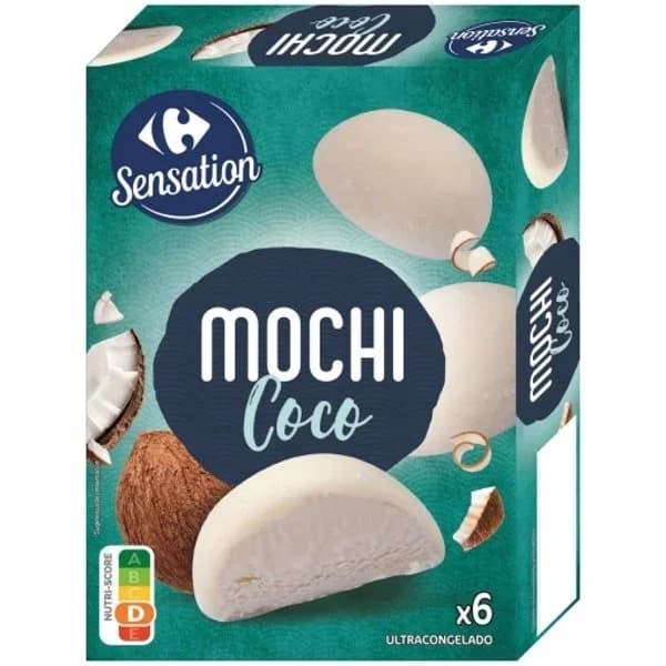 Helado mochi de coco Carrefour Sensation 6 ud. - 6.02 ud - Imagen del producto en Findit