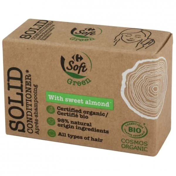 Acondicionador sólido ecológico Green Carrefour Soft 50 g. - 0.01 kg - Imagen del producto en Findit