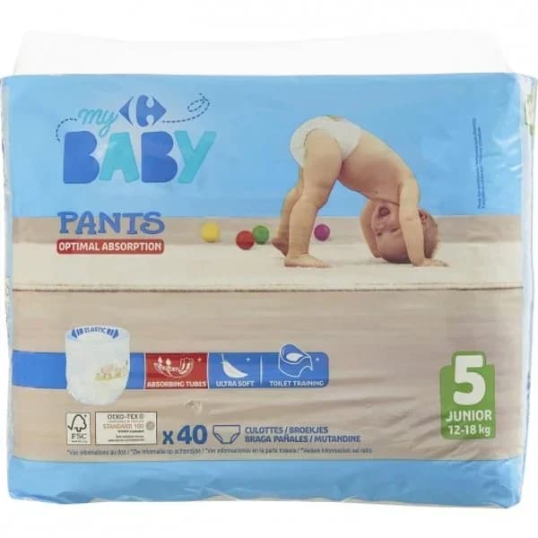 Pants My Carrefour Baby T5 (12-18 kg.) 40 ud. - 40.52 ud - Imagen del producto en Findit