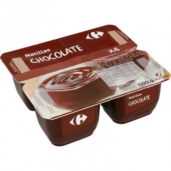 Natillas de chocolate Carrefour pack de 4 unidades de 125 g. - 0.5 kg - Imagen del producto en Findit