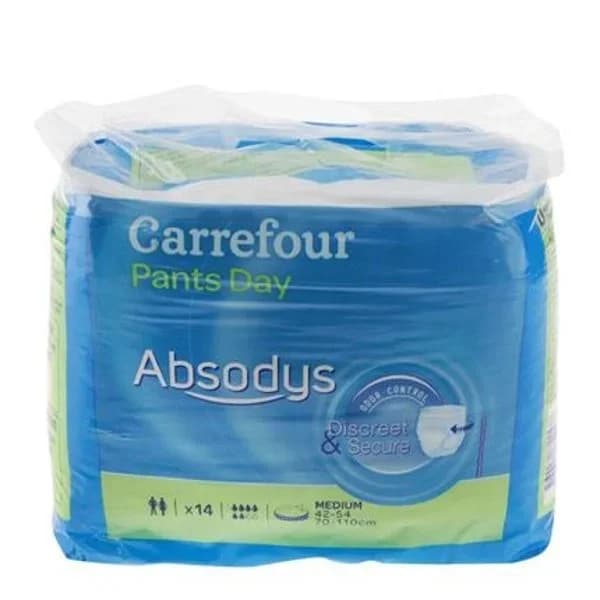 Pañales Pants Day medianos Absodys Carrefour 14 ud. - 14.01 ud - Imagen del producto en Findit