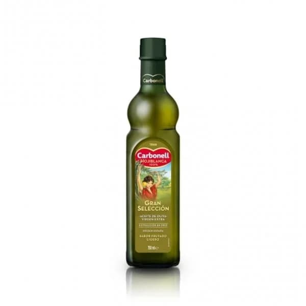 Aceite de oliva virgen extra hojiblanca gran selección sabor frutado ligero Carbonell 750 ml. - 0.75 l - Imagen del producto en Findit