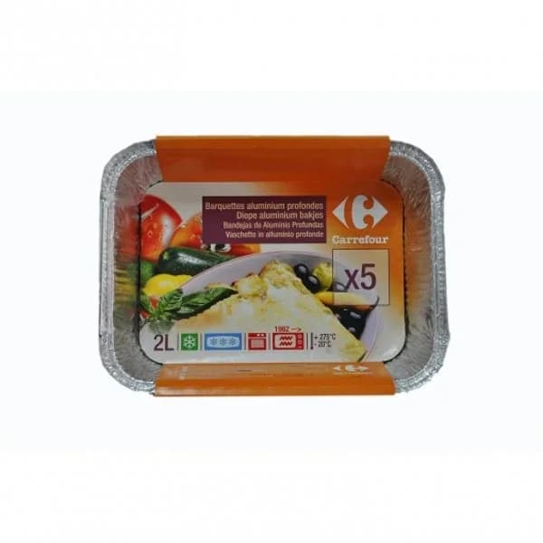 Set 5 Bandejas de Aluminio CARREFOUR 2 l. - 1 ud - Imagen del producto en Findit