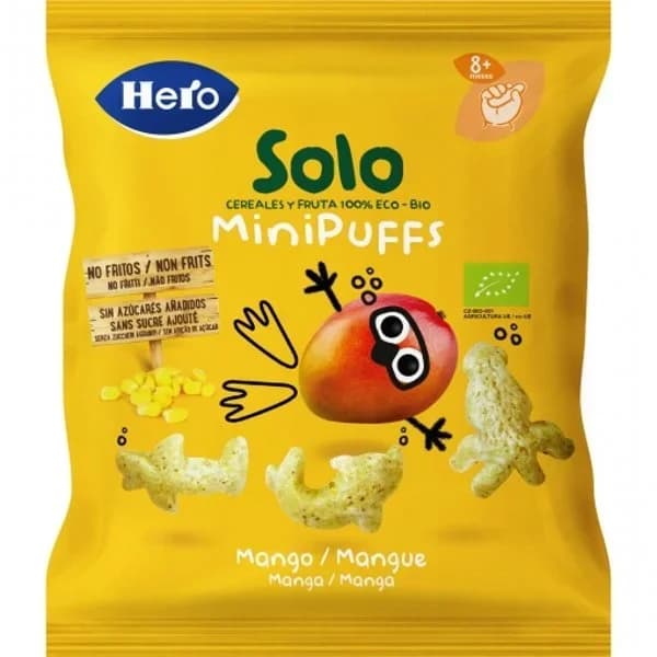 Snack infantil desde 8 meses de mango ecológico Hero Solo 18 g. - 1 ud - Imagen del producto en Findit