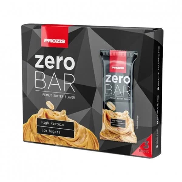 Barrita de proteínas sabor cacahuete Zero Prozis pack de 3 unidades de 40 g. - 0.12 kg - Imagen del producto en Findit