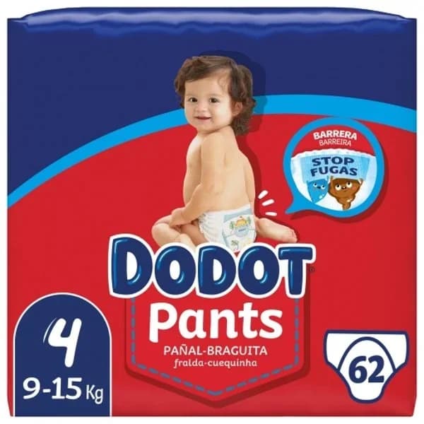 Pants Dodot T4 (9-15 kg) 62 ud. - 61.35 ud - Imagen del producto en Findit