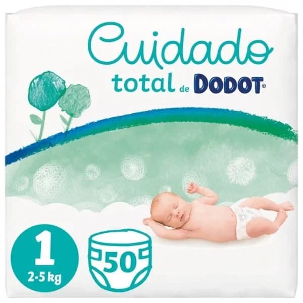 Pañales Dodot Cuidado Total T1 (2-5 kg) 50 ud. - 50.18 ud - Imagen del producto en Findit