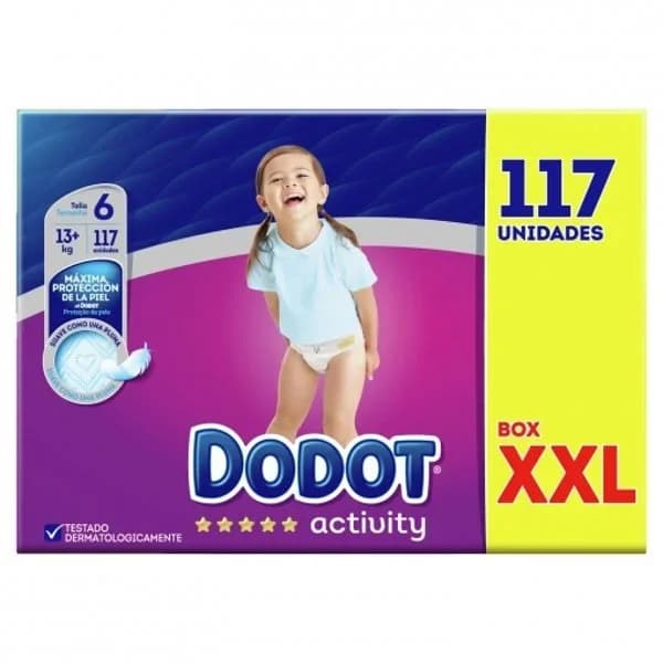 Pañales Dodot Activity T6 (13+ kg.) 117 ud. - 1 ud - Imagen del producto en Findit