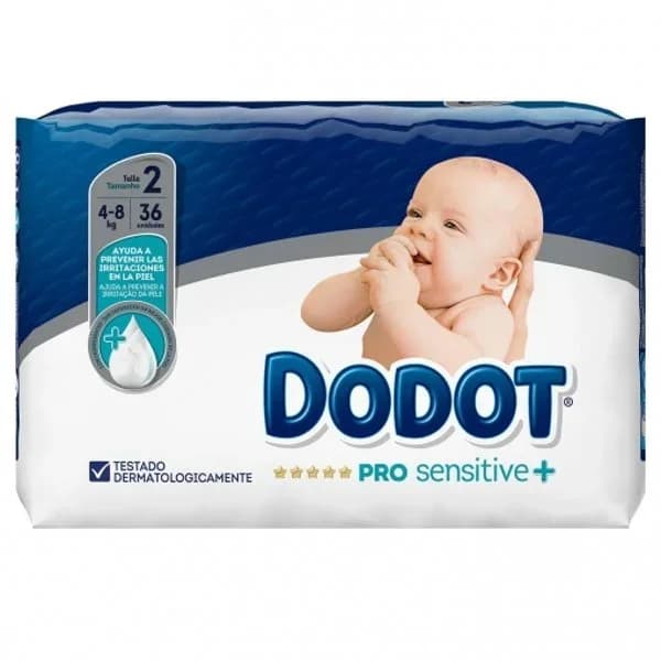 Pañales Dodot Pro Sensitive T2 (4-8 kg.) 36 ud. - 35.76 ud - Imagen del producto en Findit
