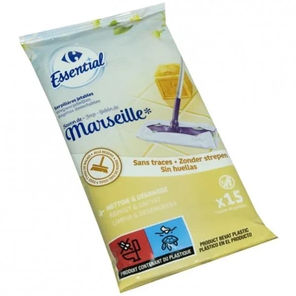 Toallitas suelos perfume jabón de Marsella Carrefour 15 ud. - 15 ud - Imagen del producto en Findit