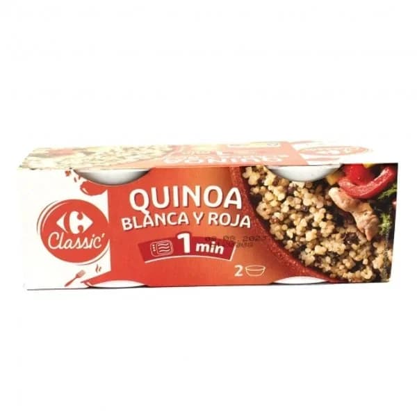 Quinoa blanca y roja Classic Carrefour sin gluten pack 2 unidades de 125 g. - 0.25 kg - Imagen del producto en Findit