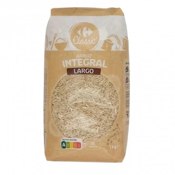 Arroz integral largo Carrefour 1 kg. - 1 kg - Imagen del producto en Findit