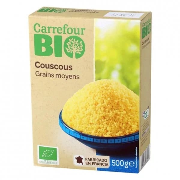 Cuscús grano mediano ecológico Carrefour Bio 500 g. - 0.5 kg - Imagen del producto en Findit