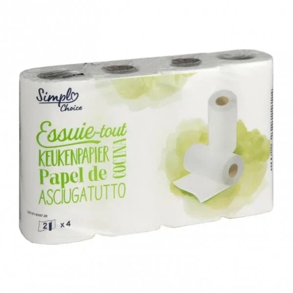 Papel de cocina doble capa Simpl Choice 4 ud. - 4.02 ud - Imagen del producto en Findit