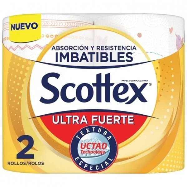 Papel de cocina Ultra Fuerte Scottex 2 rollos. - 1 ud - Imagen del producto en Findit