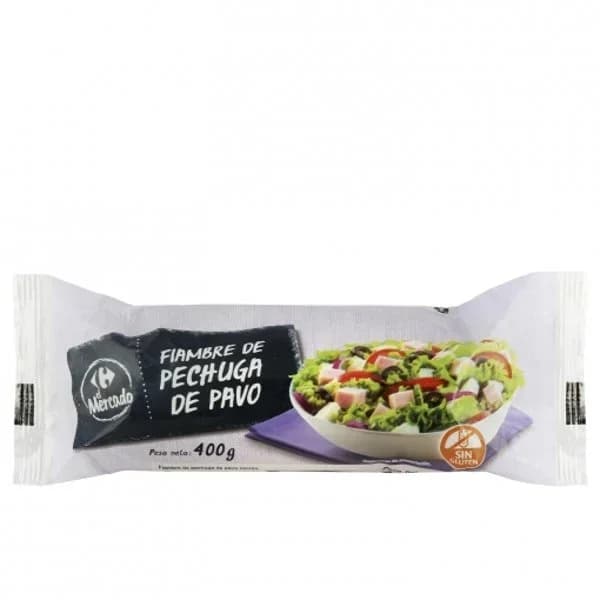 Pechuga de Pavo Carrefour El Mercado sin gluten pieza de 400 g - 0.4 kg - Imagen del producto en Findit