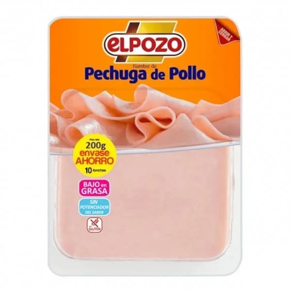 Pechuga de pollo en lonchas El Pozo sin gluten 200 g - 0.2 kg - Imagen del producto en Findit