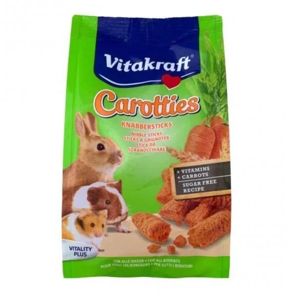 Bastones de zanahoria para conejos enanos Carotties Vitakraft 50 grs - 0.05 kg - Imagen del producto en Findit