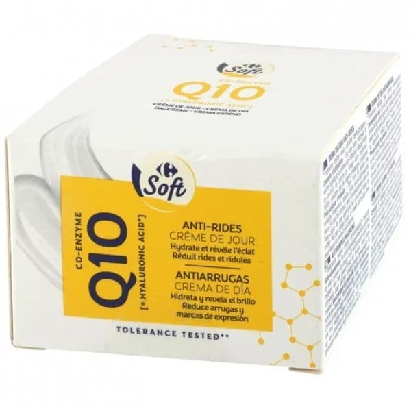 Crema facial de día antiarrugas Q10 Carrefour Soft 50 ml. - 0.05 l - Imagen del producto en Findit