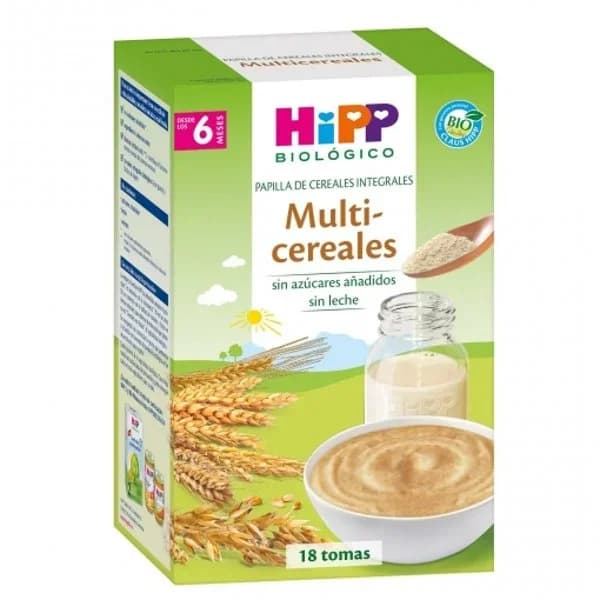 Papilla infantil desde 6 meses cereales integrales muticereales ecológico Hipp Biológico sin lactosa 400 g. - 0.4 kg - Imagen del producto en Findit