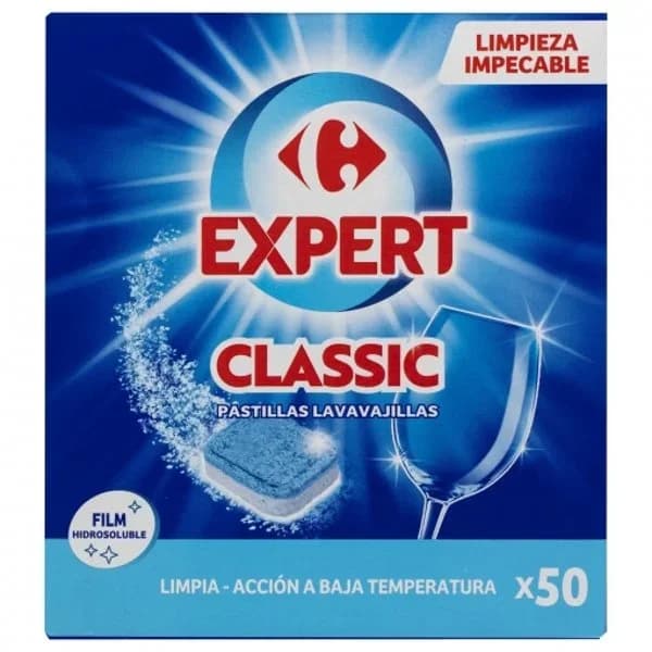 Lavavajillas a máquina en pastillas Classic Carrefour Expert 50 ud. - 48.5 ud - Imagen del producto en Findit