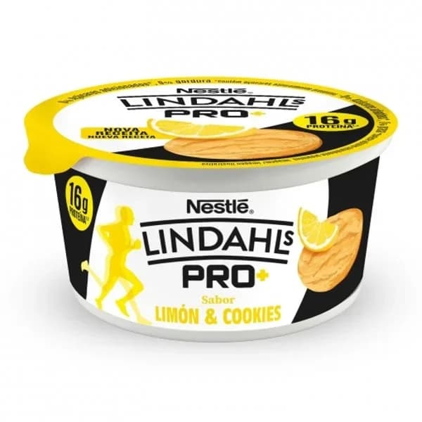 Leche fermentada de proteínas sabor limón y cookies sin azúcar añadido Lindahls PRO+ Nestlé 160 g. - 0.16 kg - Imagen del producto en Findit