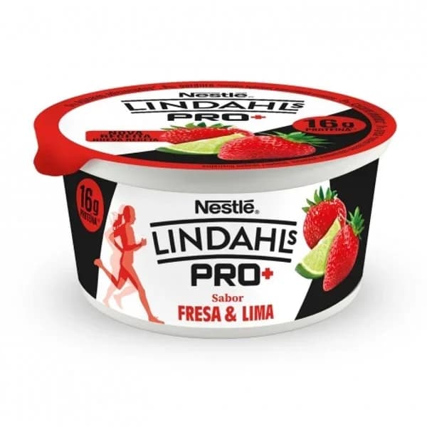 Leche fermentada de proteínas sabor fresa y lima Lindahls PRO+ Nestlé 160 g. - 0.16 kg - Imagen del producto en Findit
