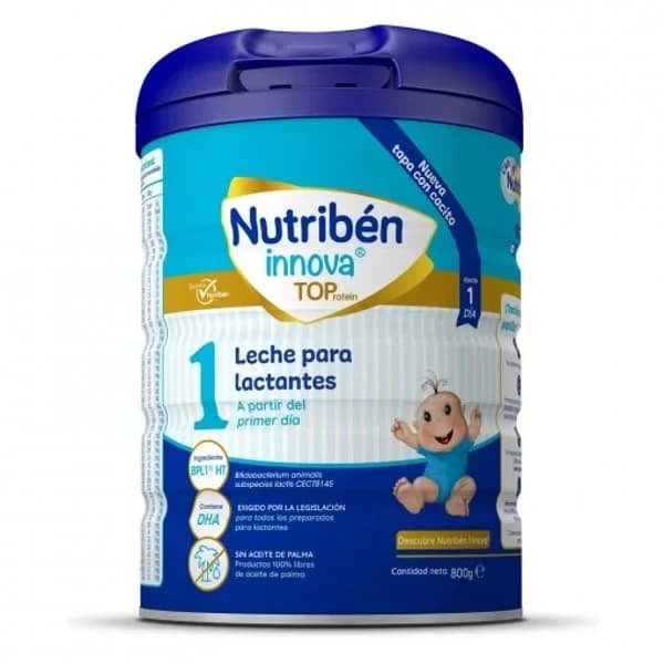 Leche infantil para lactantes desde el primer día en polvo Nutribén Innova TOProtein 1 sin aceite de palma lata 800 g. - 0.8 kg - Imagen del producto en Findit
