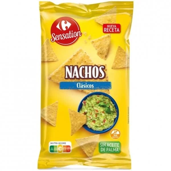 Nachos clásicos Sensation Carrefour sin gluten 200 g. - 1 ud - Imagen del producto en Findit